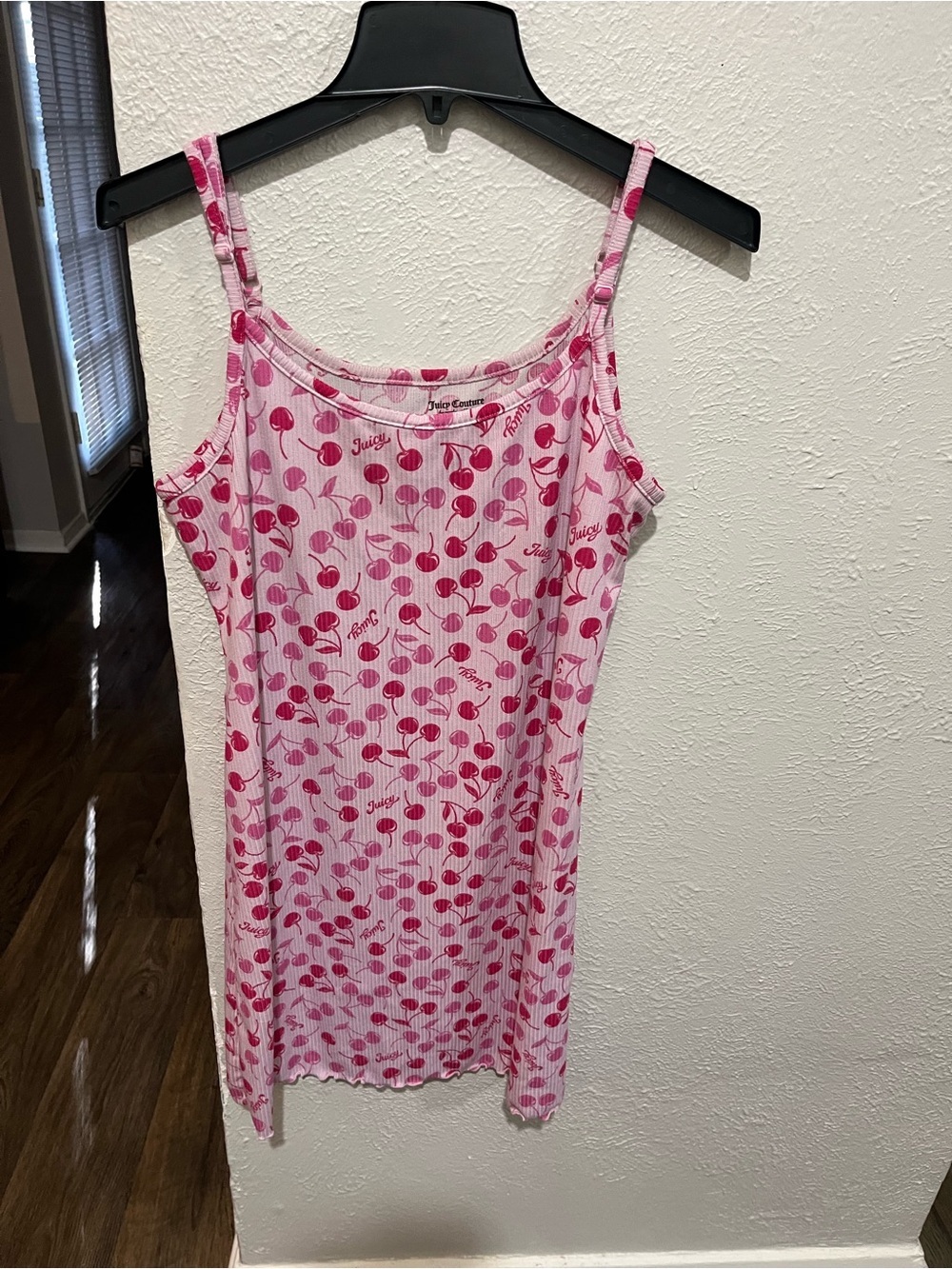 Juicy Couture Pink Cherry-Print Ribbed Camisole